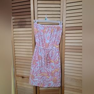 Colorful strapless dress